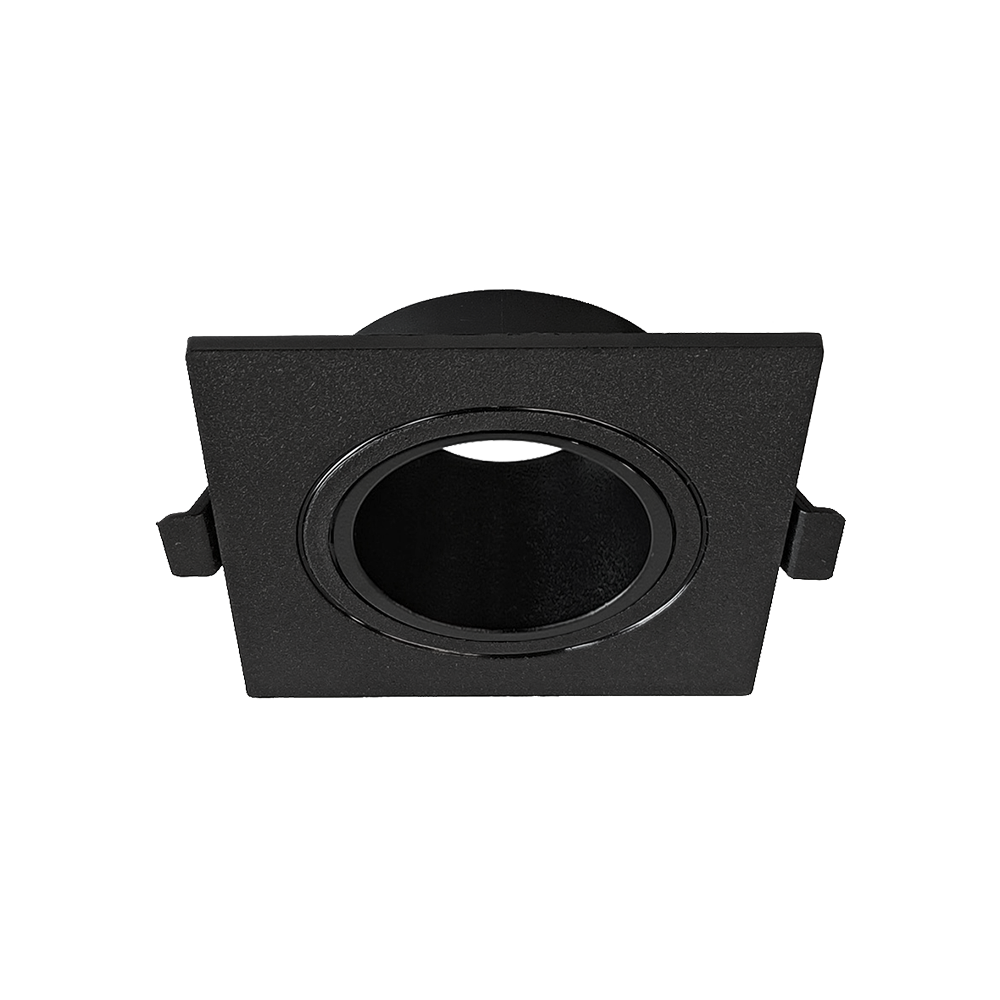 SPOT DE EMBUTIR CUAD NEGRO POLICARBONATO GU10 92X92 P2000B
